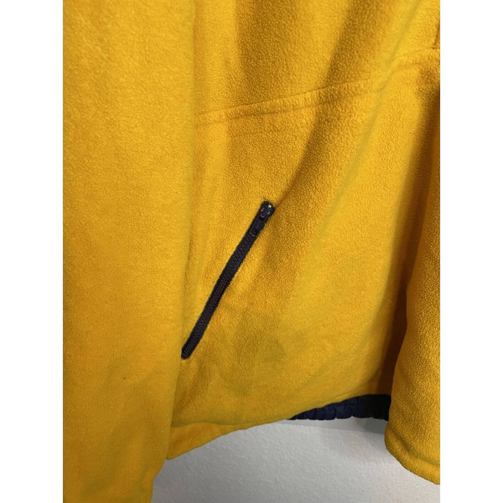 Michigan Wolverines Reversible Anorak Fleece Pullover Jacket Navy Yellow Mens 2X - Picture 8 of 16